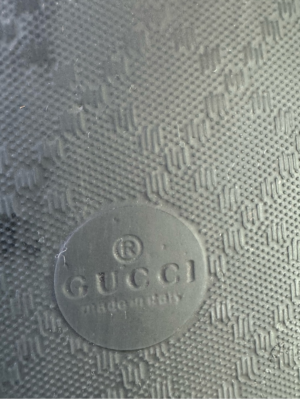 Gucci Interlocking logo GG Nero/Blanco Leather Slide Sandals size 7-7.5 $390 - Picture 11 of 11